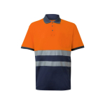 Tweekleurige werkpolo van piqué, korte mouw 150 g/m² Velilla kleur oranje tweede weergave