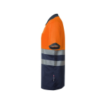 Tweekleurige werkpolo van piqué, korte mouw 150 g/m² Velilla kleur oranje derde weergave