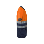 Tweekleurige werkpolo van piqué, korte mouw 150 g/m² Velilla kleur oranje vierde weergave