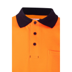 Tweekleurige werkpolo van piqué, korte mouw 150 g/m² Velilla kleur oranje zesde weergave