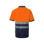 Tweekleurige werkpolo van piqué, korte mouw 150 g/m² Velilla kleur oranje