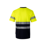 Tweekleurig werk shirt van piqué met logo 150 g/m² Velilla kleur geel