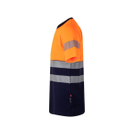 Tweekleurig werk shirt van piqué met logo 150 g/m² Velilla kleur oranje derde weergave