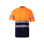 Tweekleurig werk shirt van piqué met logo 150 g/m² Velilla kleur oranje