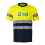Extra groot werk-T-shirt met hoge zichtbaarheid 140 g/m² Velilla met afdrukgebied