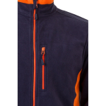 Fleece werkjas van polyester met zakken 220 g/m² Velilla kleur oranje vijfde weergave