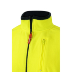 Extra grote softshell werkjas van polyester 280 g/m² Velilla kleur geel achtste weergave