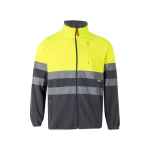 Fleece werkjas, tweekleurig, van polyester 280 g/m² Velilla kleur geel tweede weergave