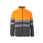 Fleece werkjas, tweekleurig, van polyester 280 g/m² Velilla kleur oranje tweede weergave