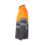 Fleece werkjas, tweekleurig, van polyester 280 g/m² Velilla kleur oranje derde weergave
