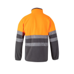 Fleece werkjas, tweekleurig, van polyester 280 g/m² Velilla kleur oranje