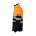 Tweekleurige fleece werkjas van polyester 280 g/m² Velilla kleur oranje derde weergave