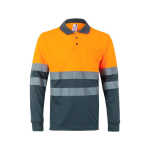 Extra grote werkpolo met logo, van polyester 160 g/m² Velilla kleur oranje tweede weergave