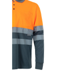 Extra grote werkpolo met logo, van polyester 160 g/m² Velilla kleur oranje zesde weergave