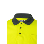 Werkpolo, fluorescerend, van polyester 160 g/m² Velilla kleur geel vijfde weergave
