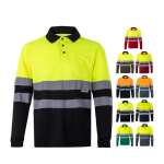 Werkpolo, fluorescerend, van polyester 160 g/m² Velilla diverse kleuren