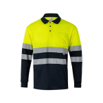 Werkpolo met lange mouwen en hoge zichtbaarheid 160 g/m² Velilla kleur geel tweede weergave