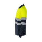Werkpolo met lange mouwen en hoge zichtbaarheid 160 g/m² Velilla kleur geel derde weergave