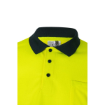 Werkpolo met lange mouwen en hoge zichtbaarheid 160 g/m² Velilla kleur geel vijfde weergave