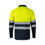 Werkpolo met lange mouwen en hoge zichtbaarheid 160 g/m² Velilla kleur geel