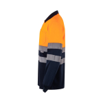 Werkpolo met lange mouwen en hoge zichtbaarheid 160 g/m² Velilla kleur oranje derde weergave