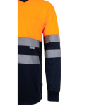 Werkpolo met lange mouwen en hoge zichtbaarheid 160 g/m² Velilla kleur oranje zesde weergave