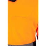 Werkpolo met lange mouwen en hoge zichtbaarheid 160 g/m² Velilla kleur oranje zevende weergave