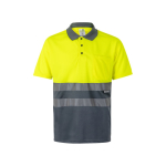 Werkpolo met korte mouwen en hoge zichtbaarheid 160 g/m² Velilla kleur geel tweede weergave