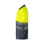 Werkpolo met korte mouwen en hoge zichtbaarheid 160 g/m² Velilla kleur geel derde weergave