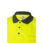 Werkpolo met korte mouwen en hoge zichtbaarheid 160 g/m² Velilla kleur geel vijfde weergave
