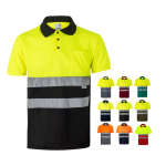 Werkpolo met korte mouwen en hoge zichtbaarheid 160 g/m² Velilla diverse kleuren