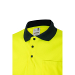 Werkpolo, tweekleurig, met logo, van polyester 160 g/m² Velilla kleur geel vijfde weergave
