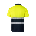 Werkpolo, tweekleurig, met logo, van polyester 160 g/m² Velilla kleur geel