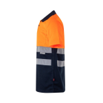 Werkpolo, tweekleurig, met logo, van polyester 160 g/m² Velilla kleur oranje derde weergave