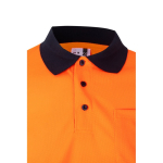 Werkpolo, tweekleurig, met logo, van polyester 160 g/m² Velilla kleur oranje vijfde weergave
