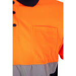 Werkpolo, tweekleurig, met logo, van polyester 160 g/m² Velilla kleur oranje zevende weergave