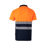 Werkpolo, tweekleurig, met logo, van polyester 160 g/m² Velilla kleur oranje