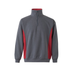 Werktrui van fleece met halve ritssluiting 260 g/m² Velilla kleur rood tweede weergave