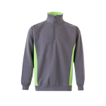 Werktrui van fleece met halve ritssluiting 260 g/m² Velilla kleur groen tweede weergave
