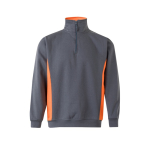 Werktrui van fleece met halve ritssluiting 260 g/m² Velilla kleur oranje tweede weergave