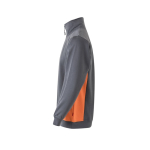 Werktrui van fleece met halve ritssluiting 260 g/m² Velilla kleur oranje derde weergave