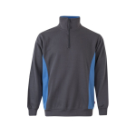 Werktrui van fleece met halve ritssluiting 260 g/m² Velilla kleur lichtblauw tweede weergave