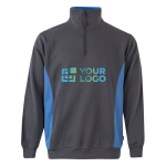 Werktrui van fleece met halve ritssluiting 260 g/m² Velilla met afdrukgebied