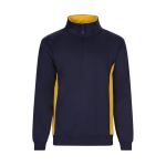 Werktrui van fleece, van polyester en katoen 260 g/m² Velilla kleur geel tweede weergave