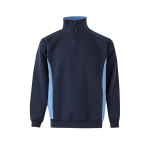 Werktrui van fleece, van polyester en katoen 260 g/m² Velilla kleur lichtblauw tweede weergave
