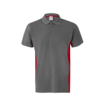 Werkpolo van piqué, tweekleurig, korte mouw 180 g/m² Velilla kleur rood tweede weergave