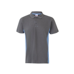 Werkpolo van piqué, tweekleurig, korte mouw 180 g/m² Velilla kleur lichtblauw tweede weergave
