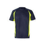 Werk shirt, tweekleurig, volledig van polyester 160 g/m² Velilla kleur geel tweede weergave
