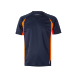 Werk shirt, tweekleurig, volledig van polyester 160 g/m² Velilla kleur oranje derde weergave