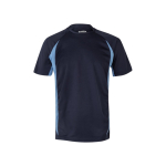 Werk shirt, tweekleurig, volledig van polyester 160 g/m² Velilla kleur lichtblauw derde weergave